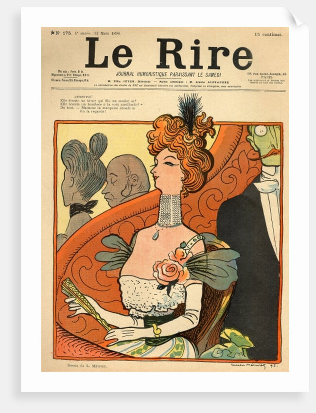 Caricature of a French Marquise by Lucien Metivet