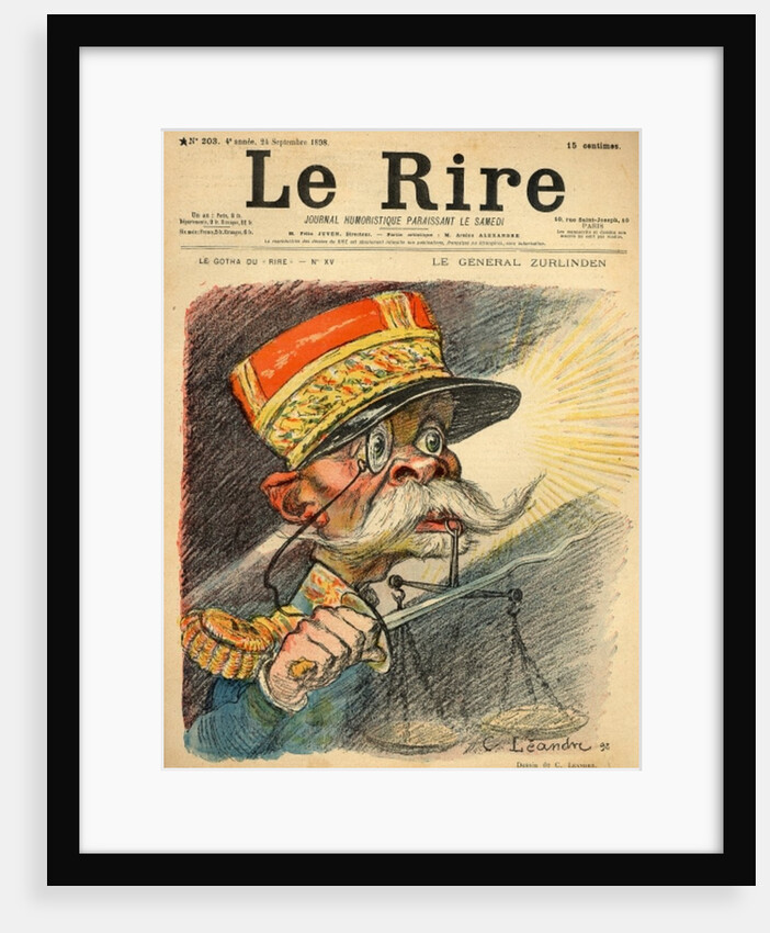 Caricature of General Zurlinden by Charles Leandre