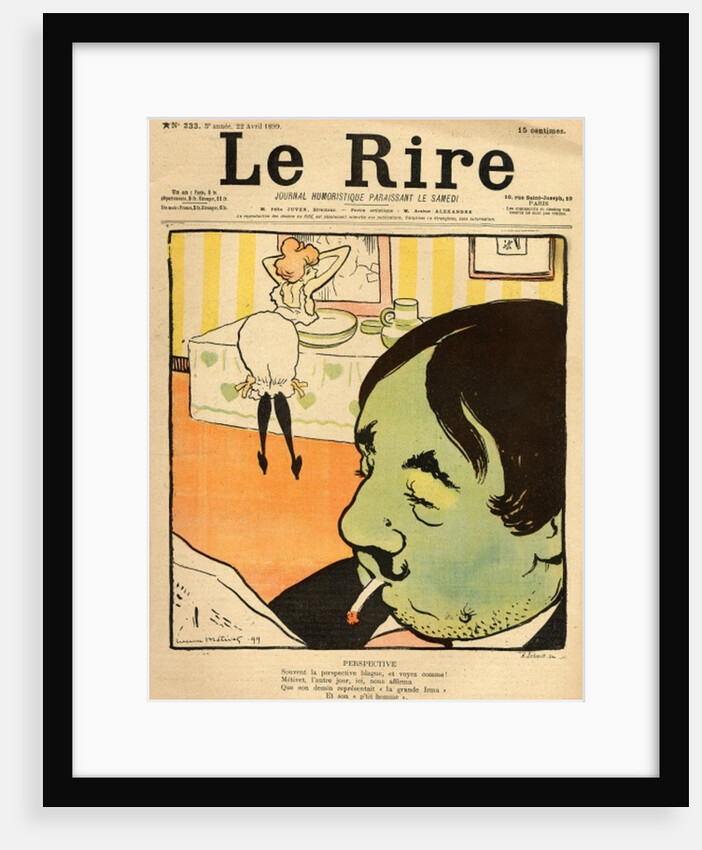 Humorous cartoon from the front cover of 'Le Rire', 22nd April 1899 by Lucien Metivet