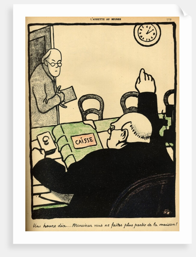 An employer sacks one of his employees by Felix Edouard Vallotton