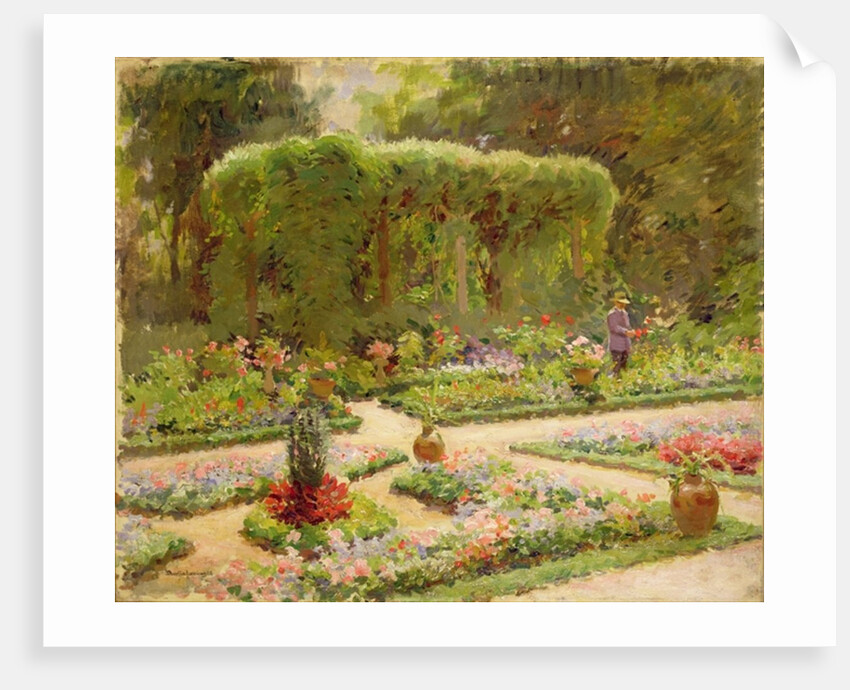 In the Garden, 1923 by Edouard Gaetan Charles Ansaloni