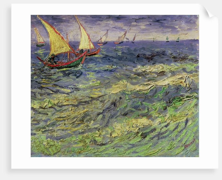 Seascape at Saintes-Maries 1888 by Vincent van Gogh