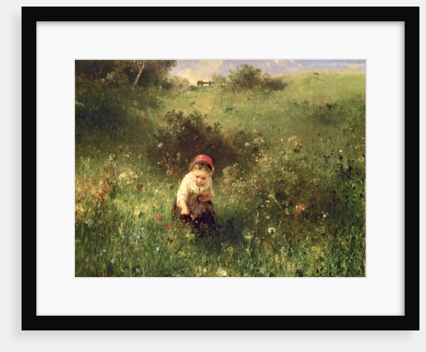 Girl in a Field, 1857 by Ludwig Knaus