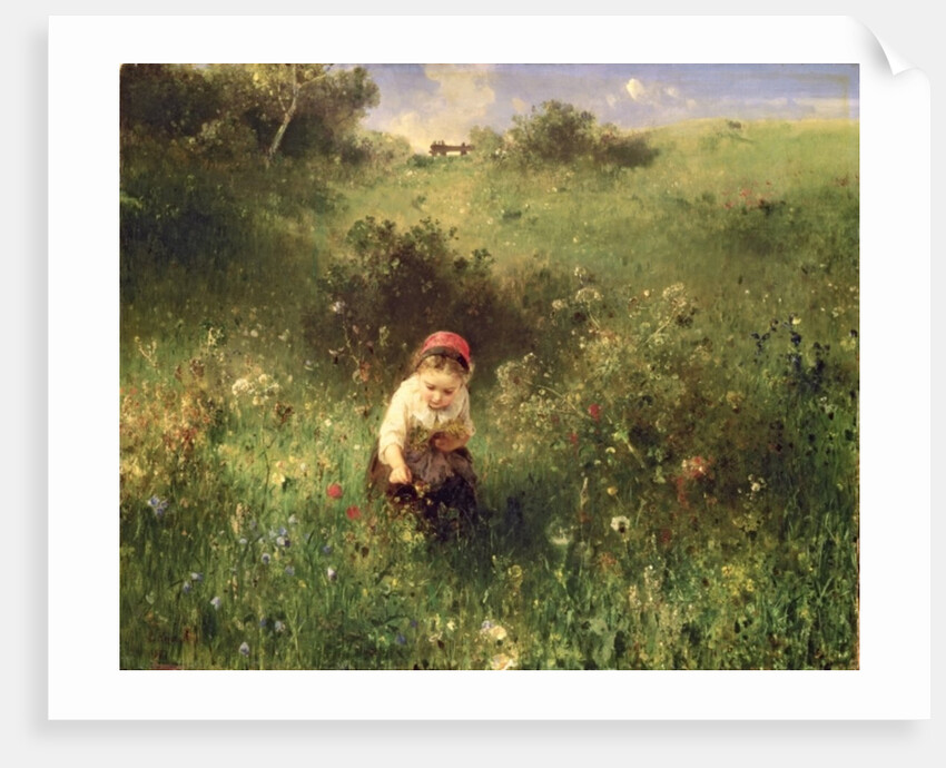 Girl in a Field, 1857 by Ludwig Knaus