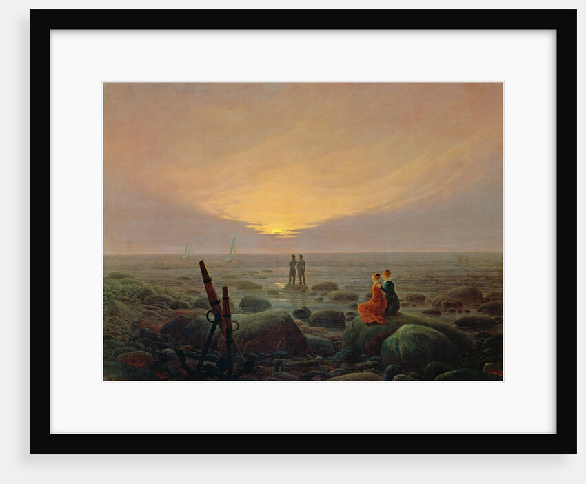 Moon Rising Over the Sea, 1821 by Caspar David Friedrich