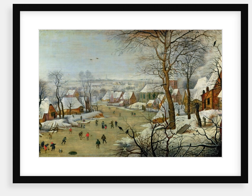 Winter Landscape with Skaters and a Bird Trap by Pieter the Younger Brueghel