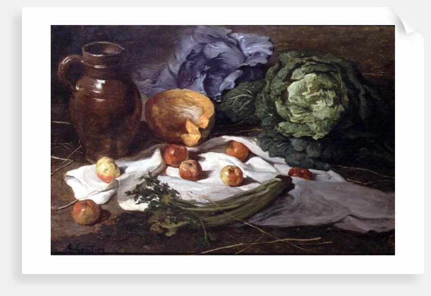 Still Life with Cabbages by Armand-Desire Gautier