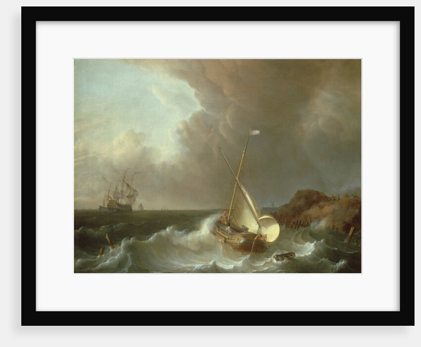 Galleon in Stormy Seas by Jan Claes Rietschoof