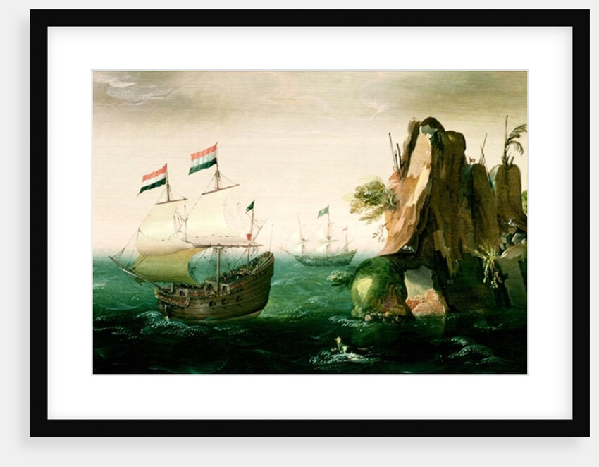 A Dutch Merchant Ship off a Rocky Coast by Cornelis Verbeeck