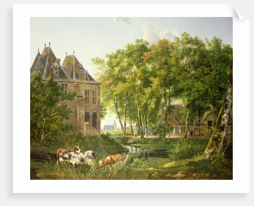 The Village Pond by Dutch School