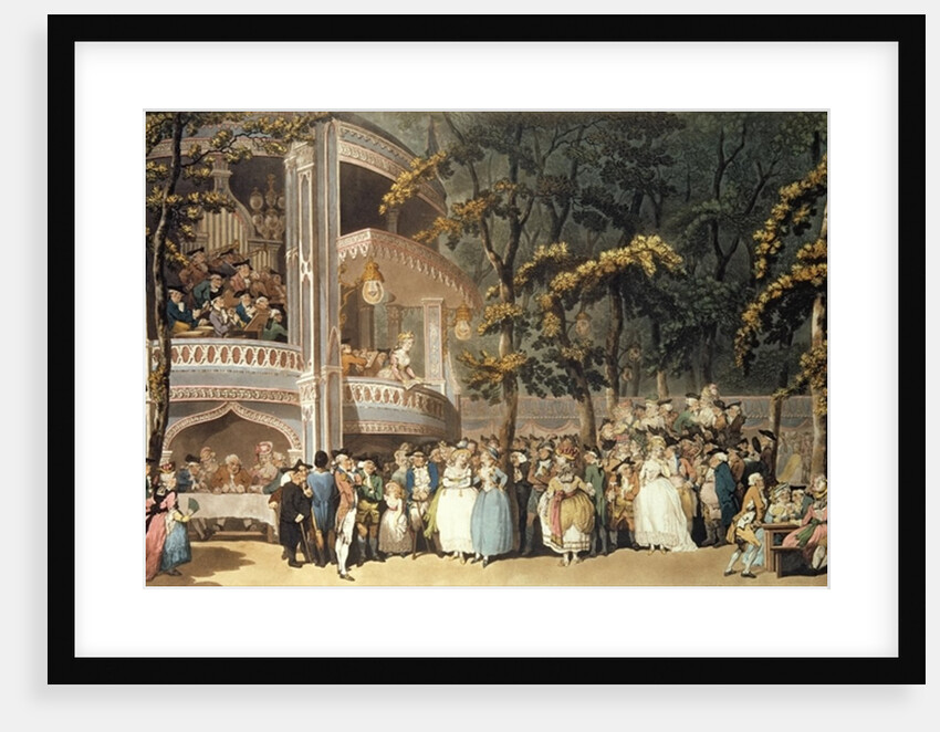 Vauxhall Gardens from Ackermann's 'Microcosm of London', 1809 by Thomas Rowlandson