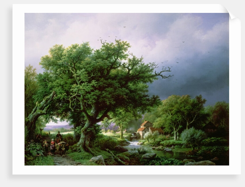 Landscape with a Mill by Barend Cornelis Koekkoek