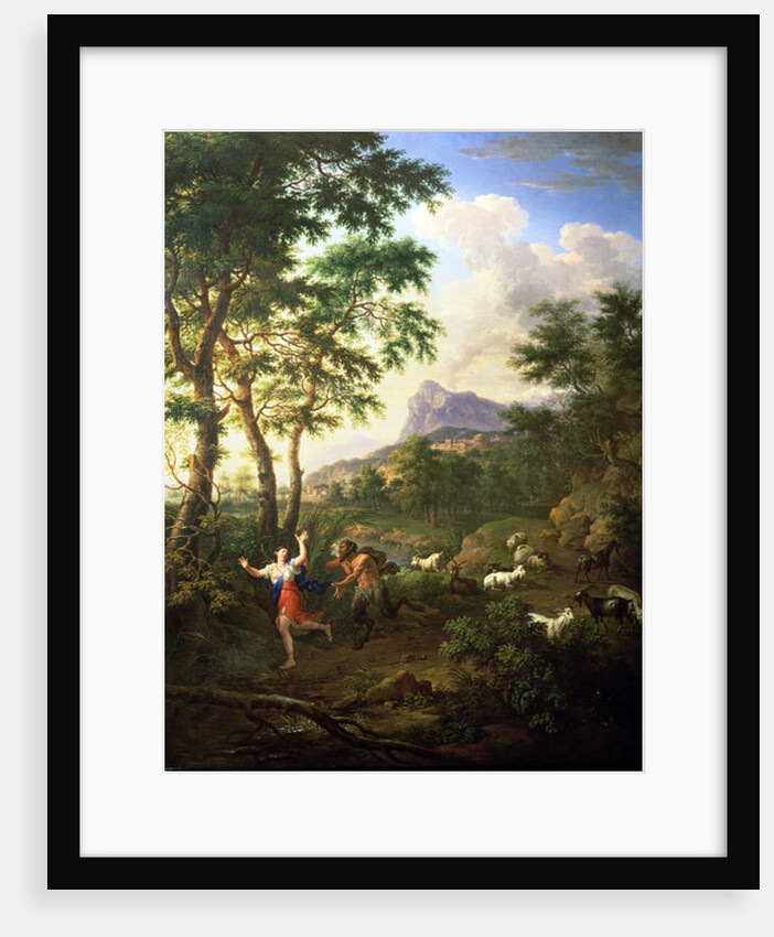 An Arcadian Landscape with Pan and Syrinx by Jacob de Heusch