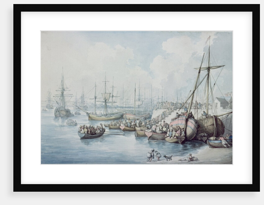 The Disembarkation of the Royalists of Toulon at Southampton in 1794 by Thomas Rowlandson