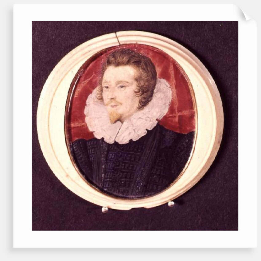 Portrait of a gentleman with beard and ruff, c.1590 by Nicholas Hilliard