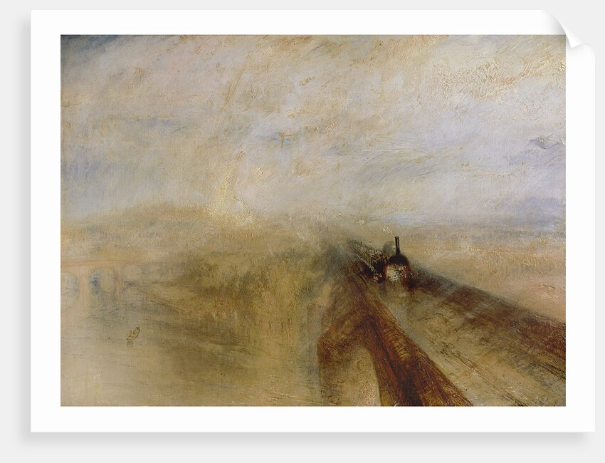 Rain Steam and Speed, The Great Western Railway, painted before 1844 by Joseph Mallord William Turner
