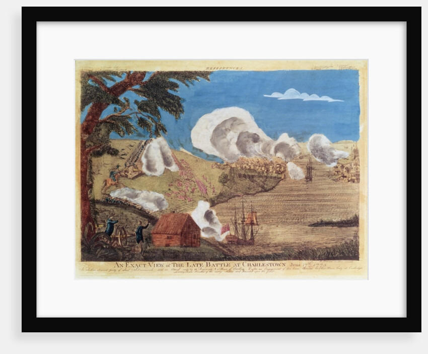 An exact view of the late Battle at Charlestown on 17th June 1775 by Bernard Romans