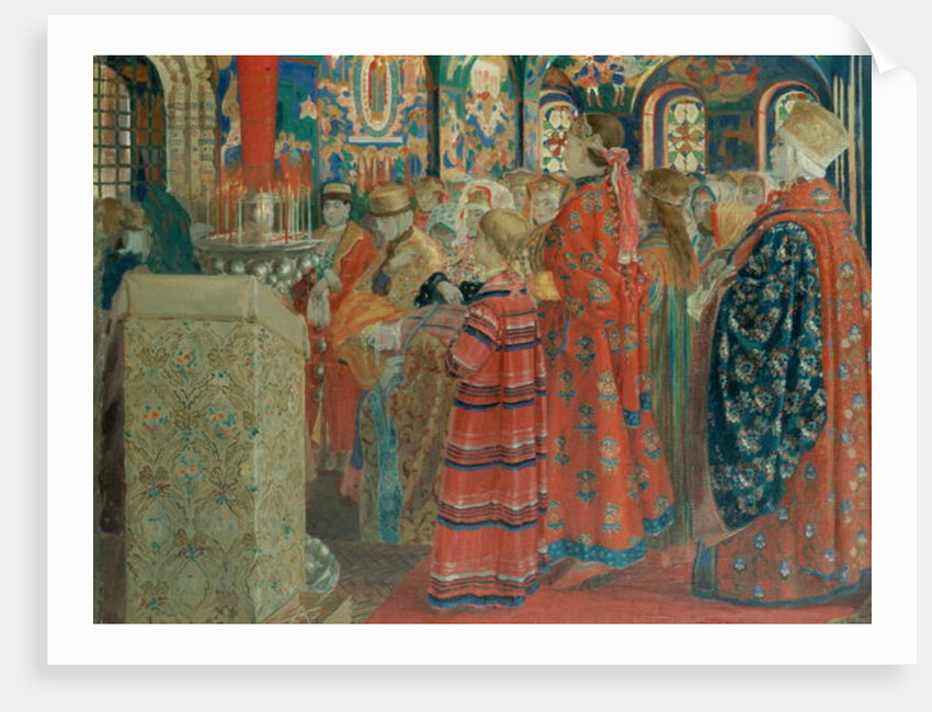Seventeenth Century Russian Women at Church, 1899 by Andrei Petrovich Ryabushkin