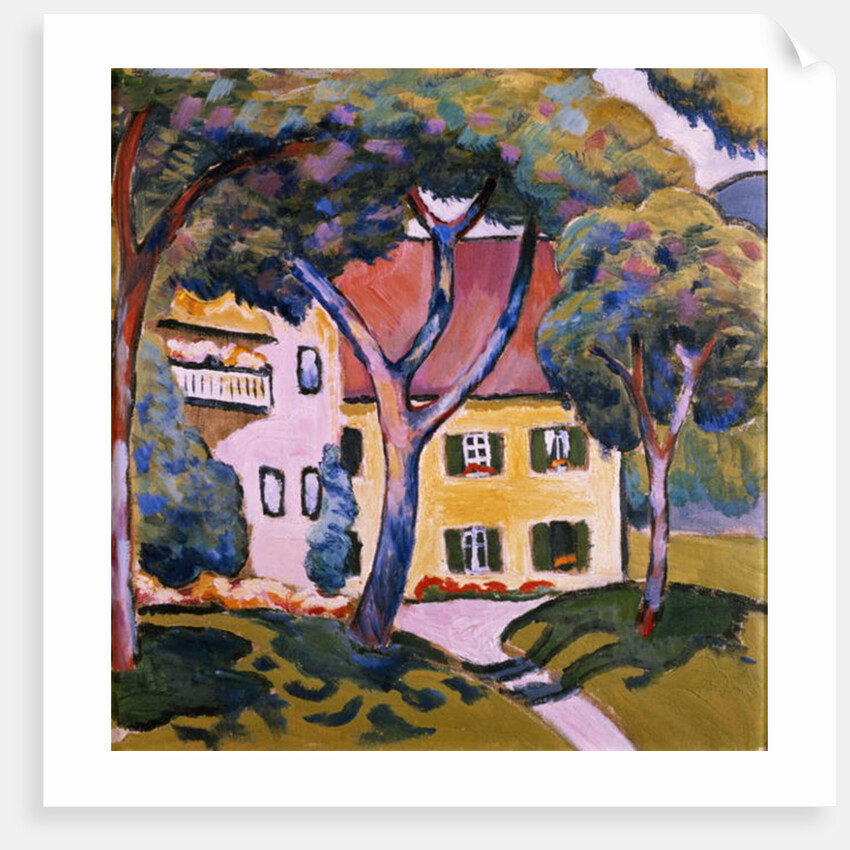 Staudacher's House at the Tegernsee, 1910 by August Macke