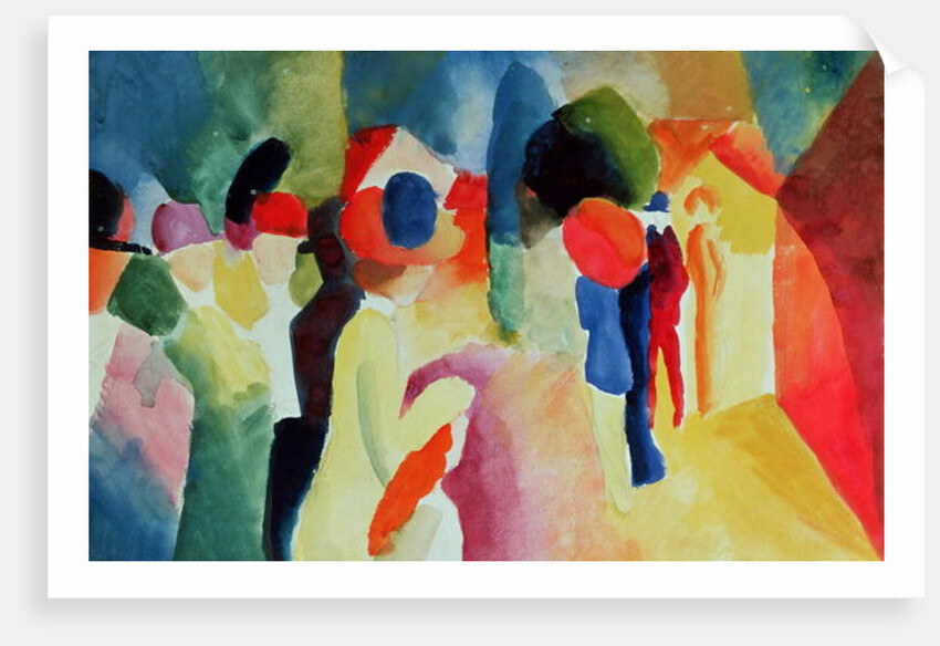 Woman with a Yellow Jacket, 1913 by August Macke