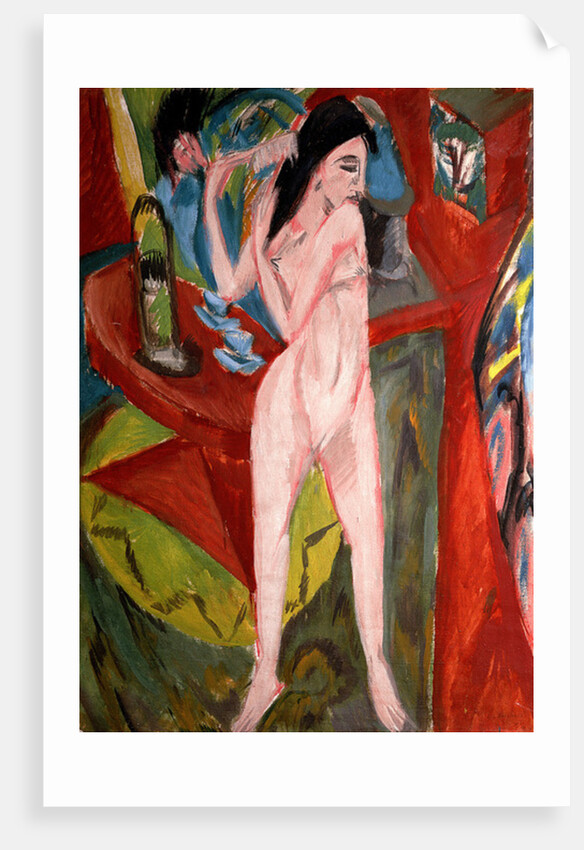 Nude Woman Combing Her Hair, 1913 by Ernst Ludwig Kirchner