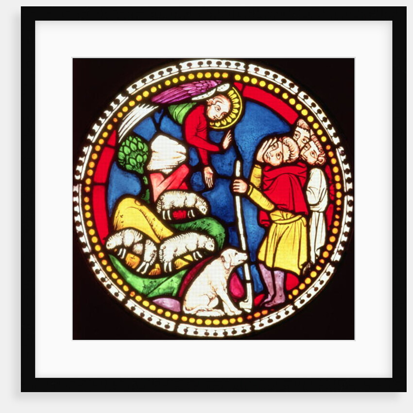 Window depicting The Annunciation to the Shepherds, c.1300 by German School