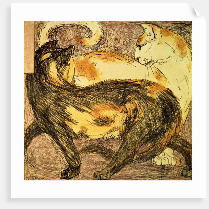 Two Cats by Franz Marc