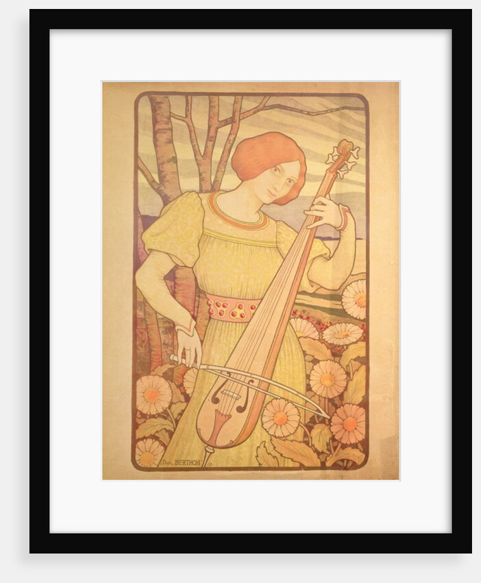 Young Woman with a Lute by Paul Berthon