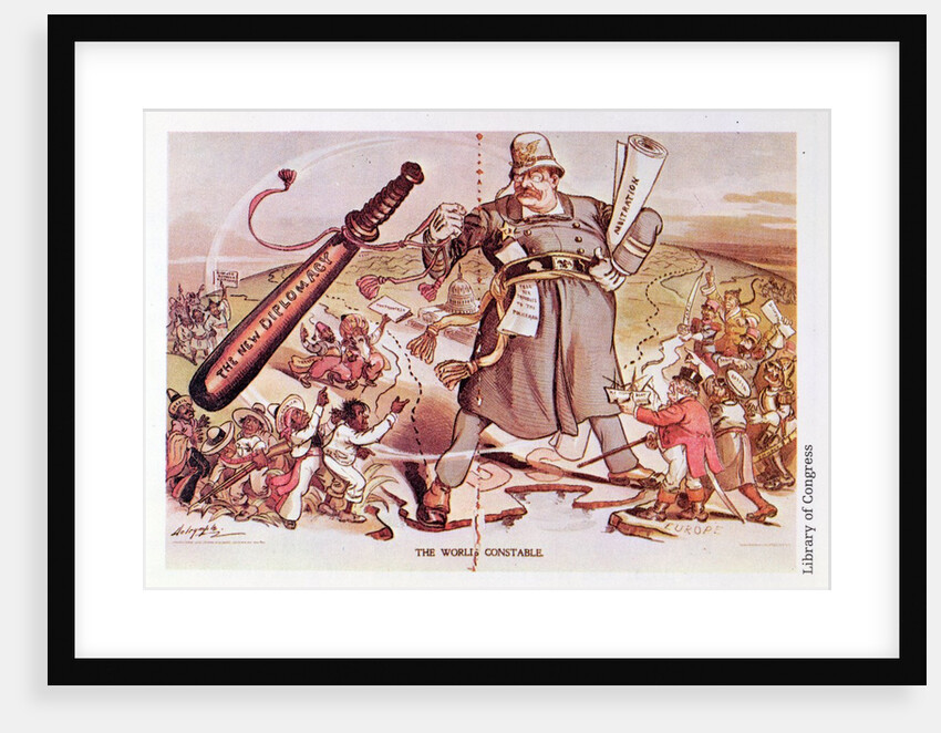 The World Constable, Theodore Roosevelt Astride Two Continents by Anonymous