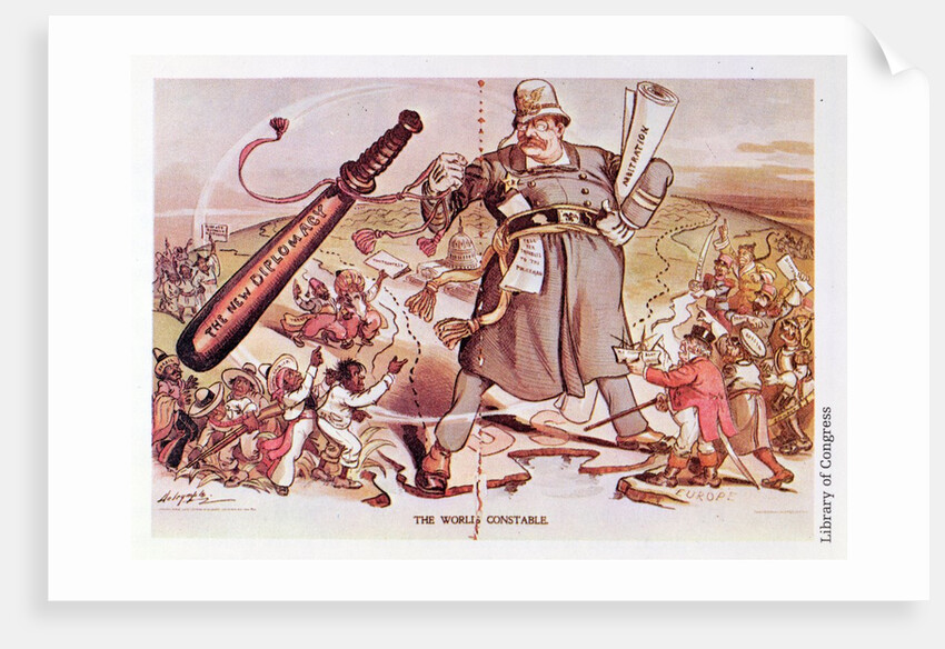 The World Constable, Theodore Roosevelt Astride Two Continents by Anonymous