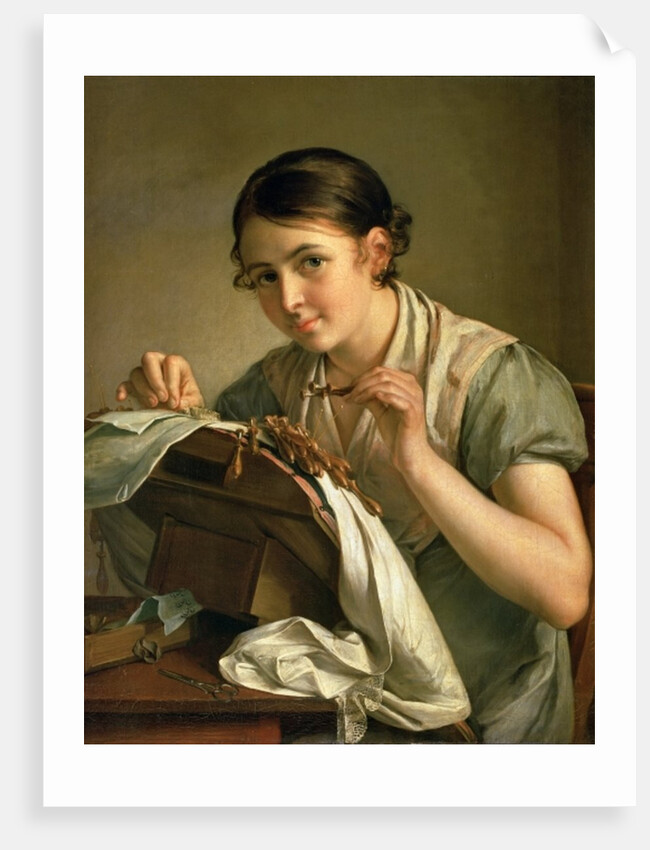 The Lacemaker, 1823 by Vasili Andreevich Tropinin