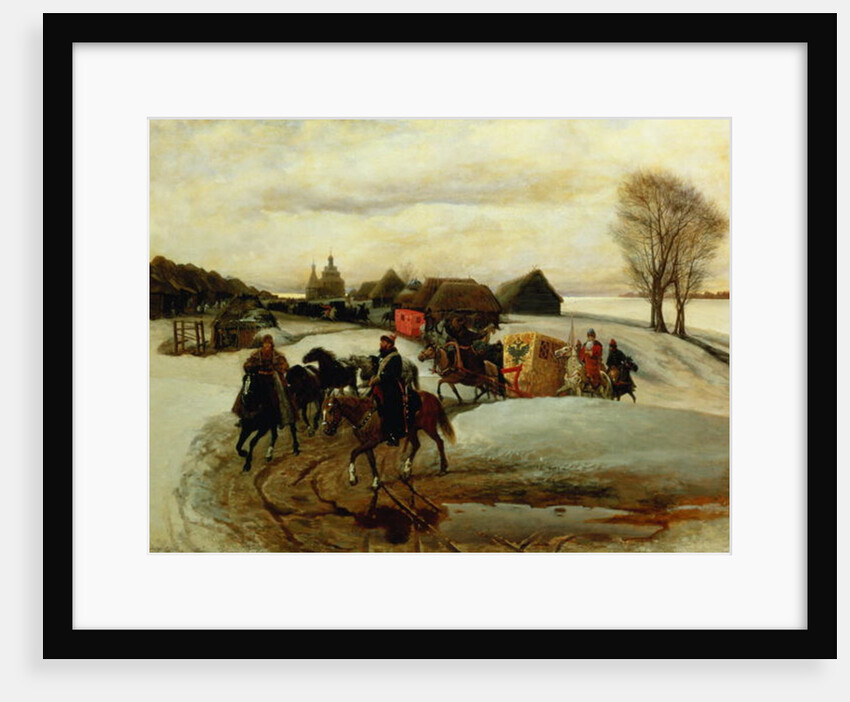 The Spring Pilgrimage of the Tsarina, under Tsar Aleksy Mihailovich, 1868 by Vyacheslav Grigorievich Shvarts