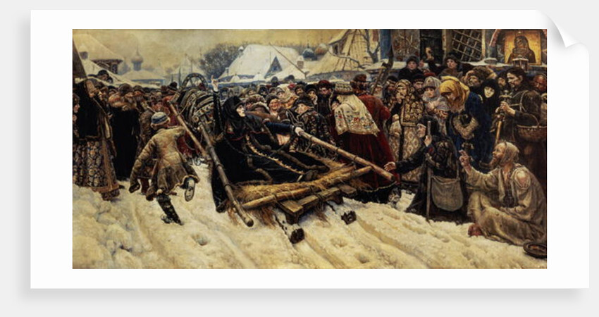 The Execution of Boyarina Pajaritar Morozova 1887 by Vasilij Ivanovic Surikov