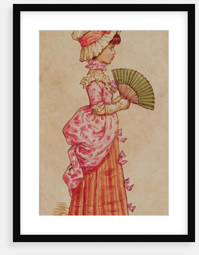 For the Dance, one of a set of 12 illustrations from 'Christmas in Little Peopleton Manor' for The Illustrated London News, 1879 by Kate Greenaway