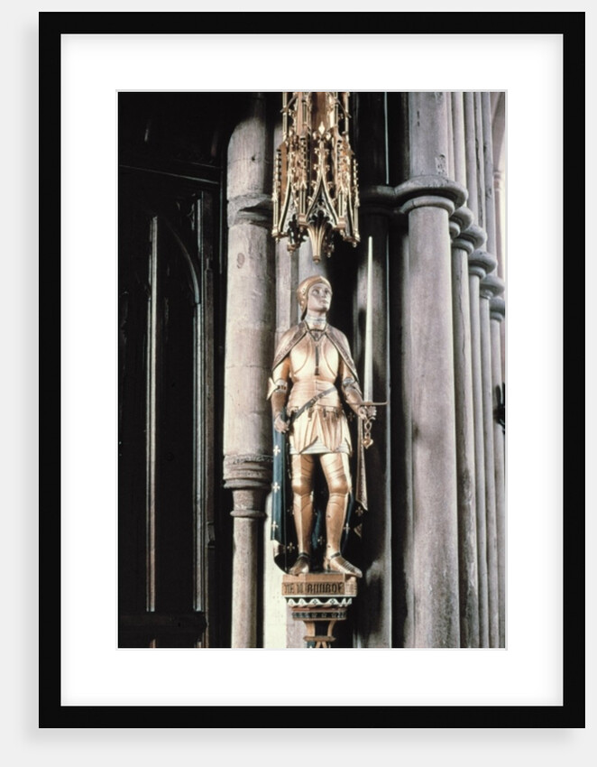 St. Joan of Arc, bronze sculpture by Sir Ninian Comper 1925 by Anonymous