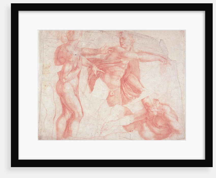 Studies of Male Nudes by Michelangelo (after) Buonarroti
