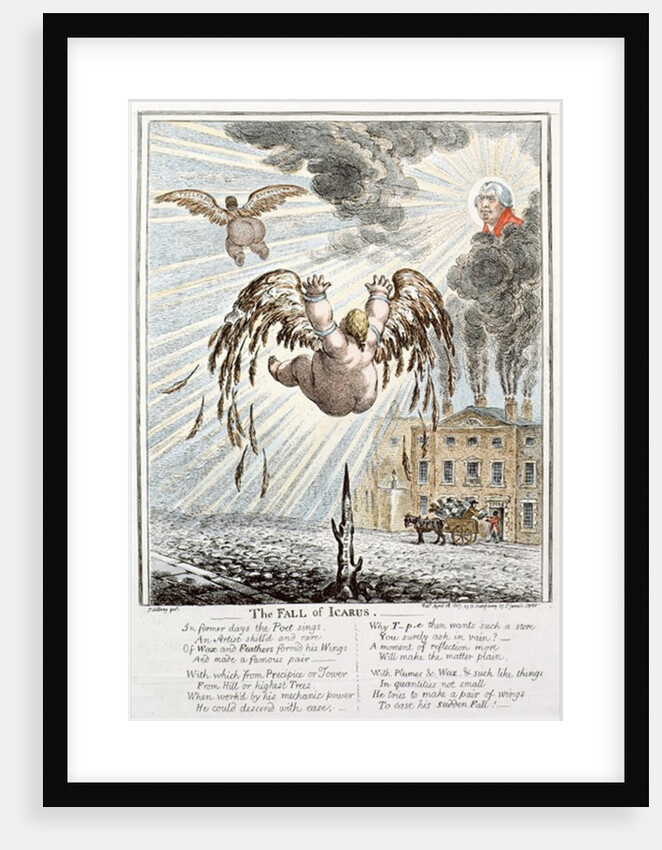 Fall of Icarus, 1807 by James Gillray