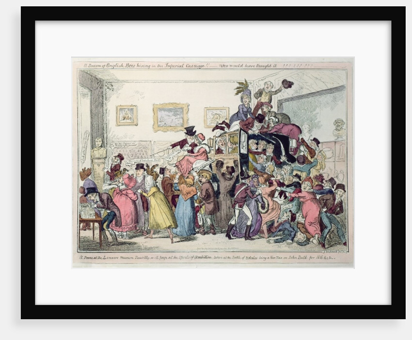 A swarm of English bees hiving in the Imperial Carriage!! - Who would have thought it?? by George Cruikshank