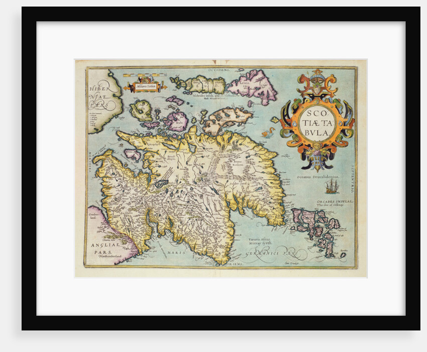 Map of Scotland, Miliaria Scotia by Anonymous