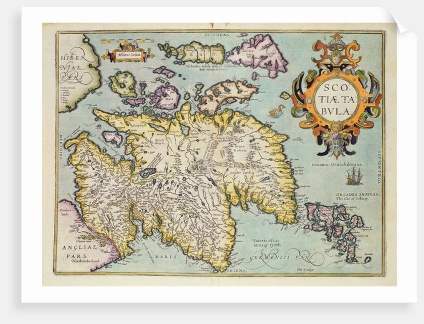 Map of Scotland, Miliaria Scotia by Anonymous