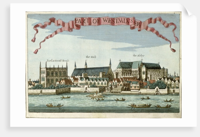 Westminster showing the Abbey, Hall and Parliament House by Robert Morden