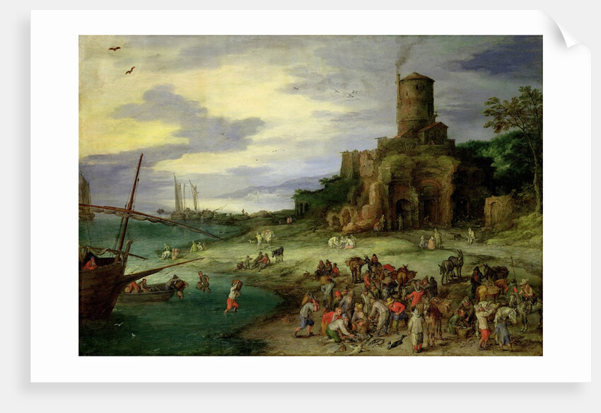 Fishermen on the Shore by Jan the Elder Brueghel