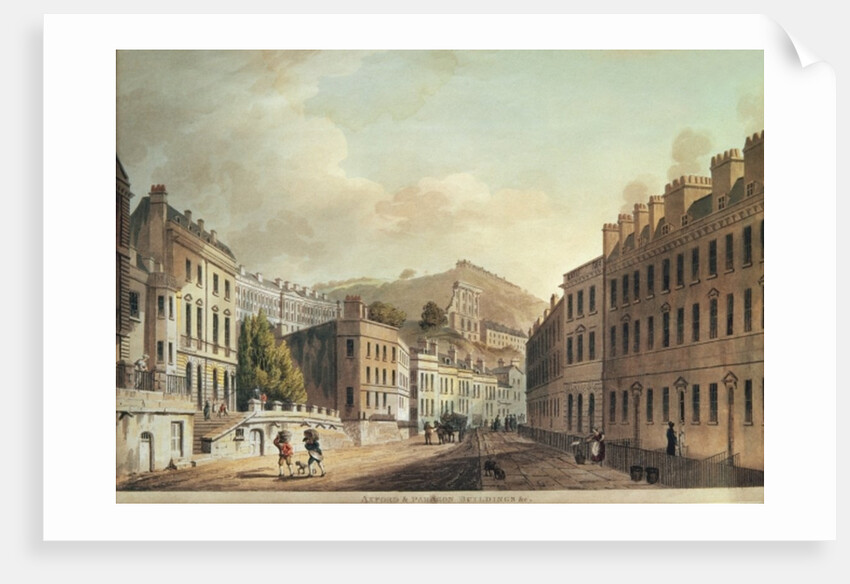 Axford and Paragon Buildings from 'Bath, Illustrated by a Series of Views' by John Claude Nattes