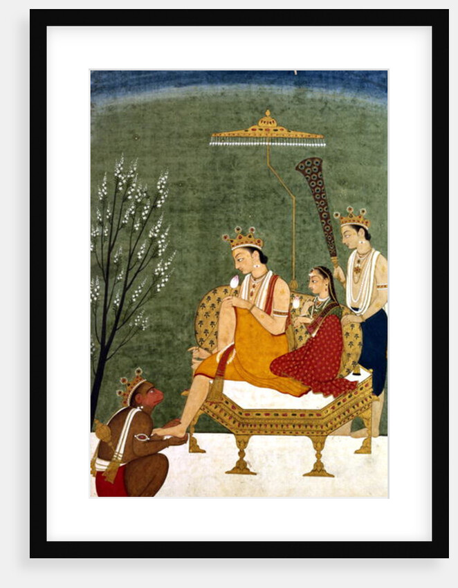 Seventh Incarnation of Vishnu as Rama-Chandra: Rama and Sita Reunited by School Indian