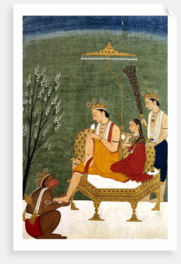 Seventh Incarnation of Vishnu as Rama-Chandra: Rama and Sita Reunited by School Indian