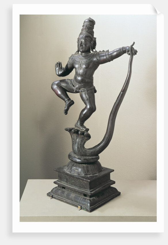 Krishna as a boy subduing the snake Kalilya, Madras, 16th-17th century by Indian School