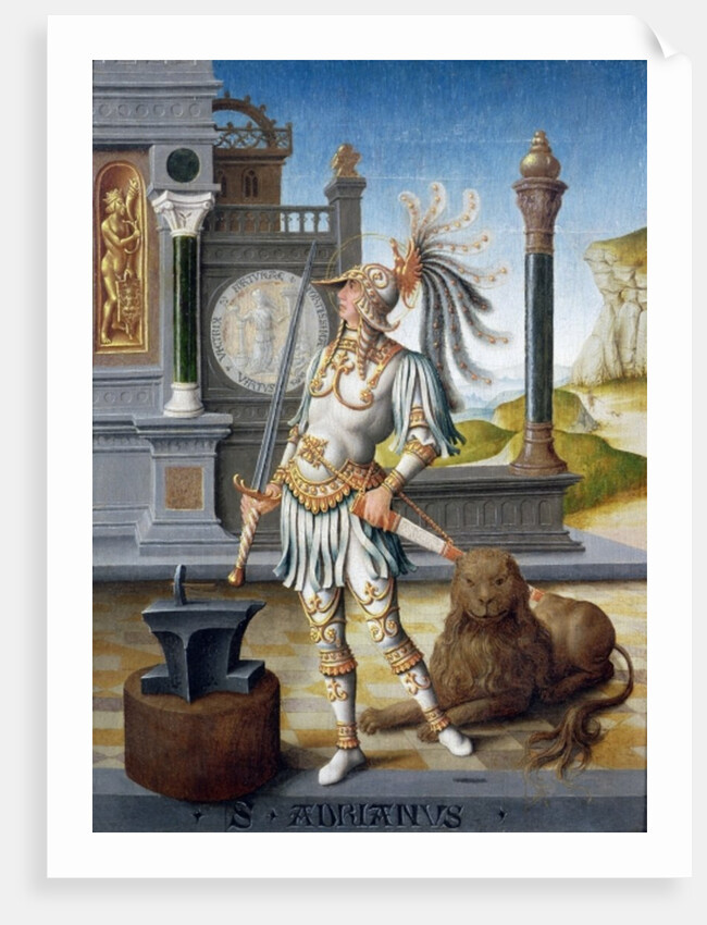 St. Adrian in Armour in an Open Landscape by Dutch School