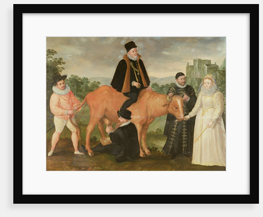 Portrait of Philip II, the Duke of Alencon, the Duke of Alba, William of Orange and Queen Elizabeth I by Philip Moro