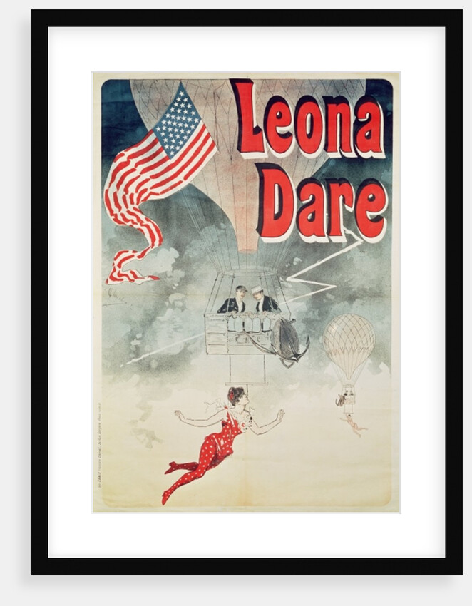 Ballooning: `Leona Dare' poster, 1890 by Jules Cheret