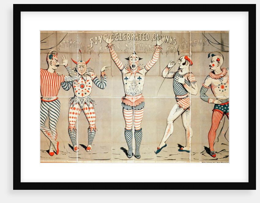 Five Celebrated Clowns Attached to Sands, Nathan & Co.'s Circus, 1856 by Joseph Morse